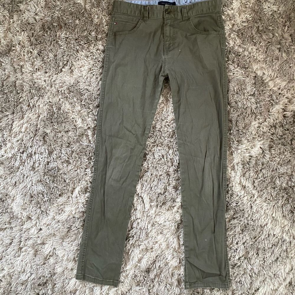 tommy hilfiger olive green jeans